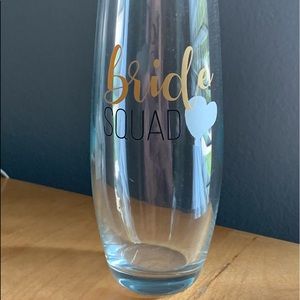 Bride Squad.  7 champagne glasses